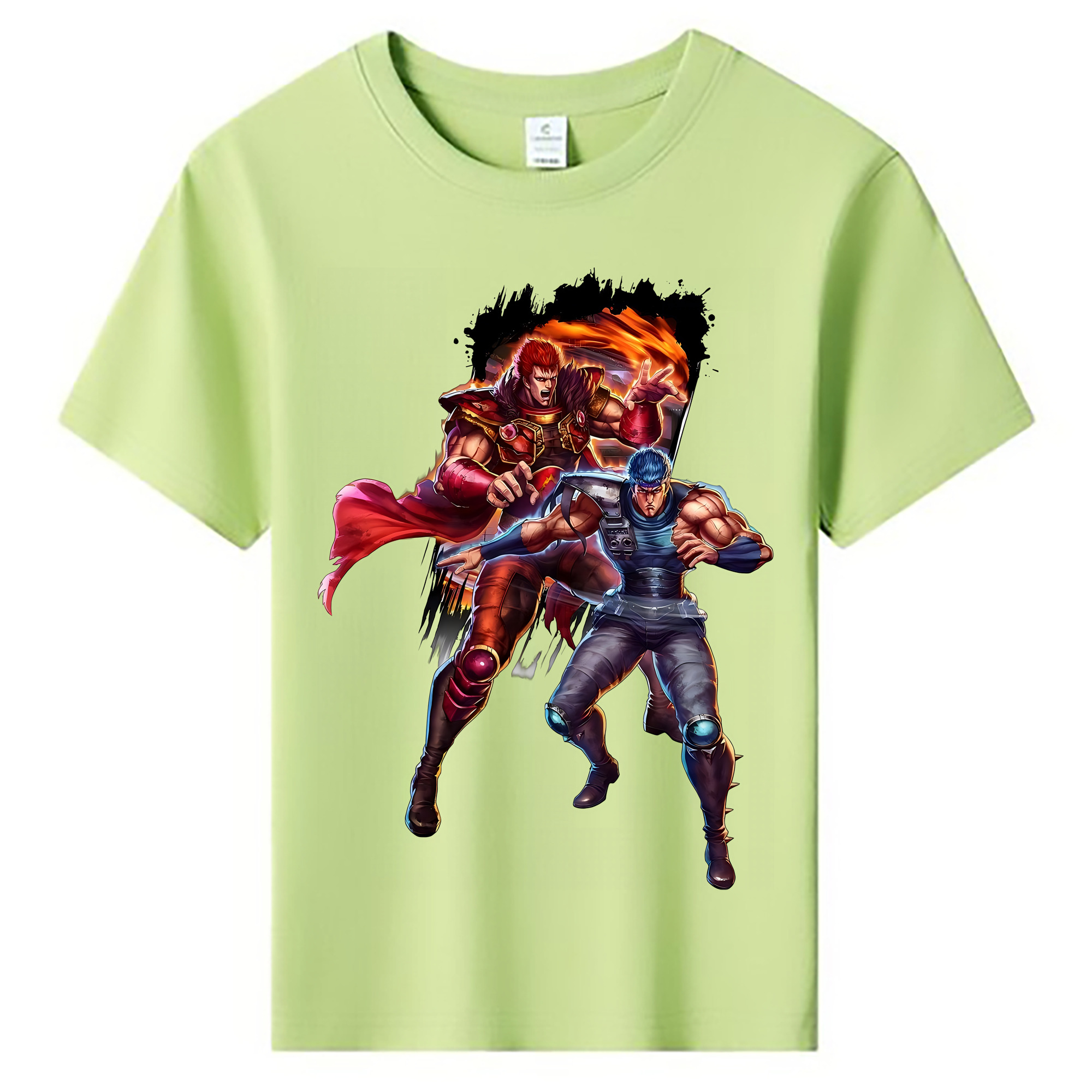 （画像用） 北斗の拳 Fist of the North Star 綿100％キッズTシャツ（フロントプリント）